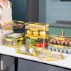 PET Transparent Thickened Refrigerator Storage Box with Timer & Freezer Drainer