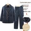 Damen Baumwoll Tang-Anzug Pyjama-Set für den Winter - Verdickter Samt, Warme Homewear für mittlere und ältere Menschen