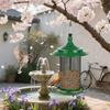 Squirrels Proof Outdoor Bird Feeder Metal Construction Feeding Ports Weatherproof Roof Design For Finches