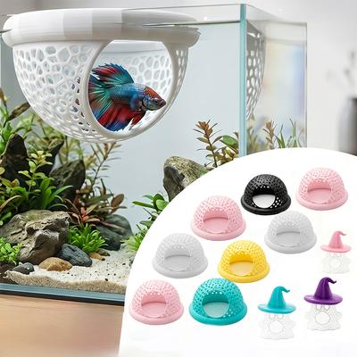 1Pc Betta Fish Hammock Aquatic Tank Floating Hammock Provides A Safe Resting Place for Betta Fish Shrimp and Small Creatures