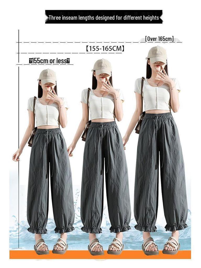 Women's Summer 2026 Lightweight Wide-Leg Lantern Pants