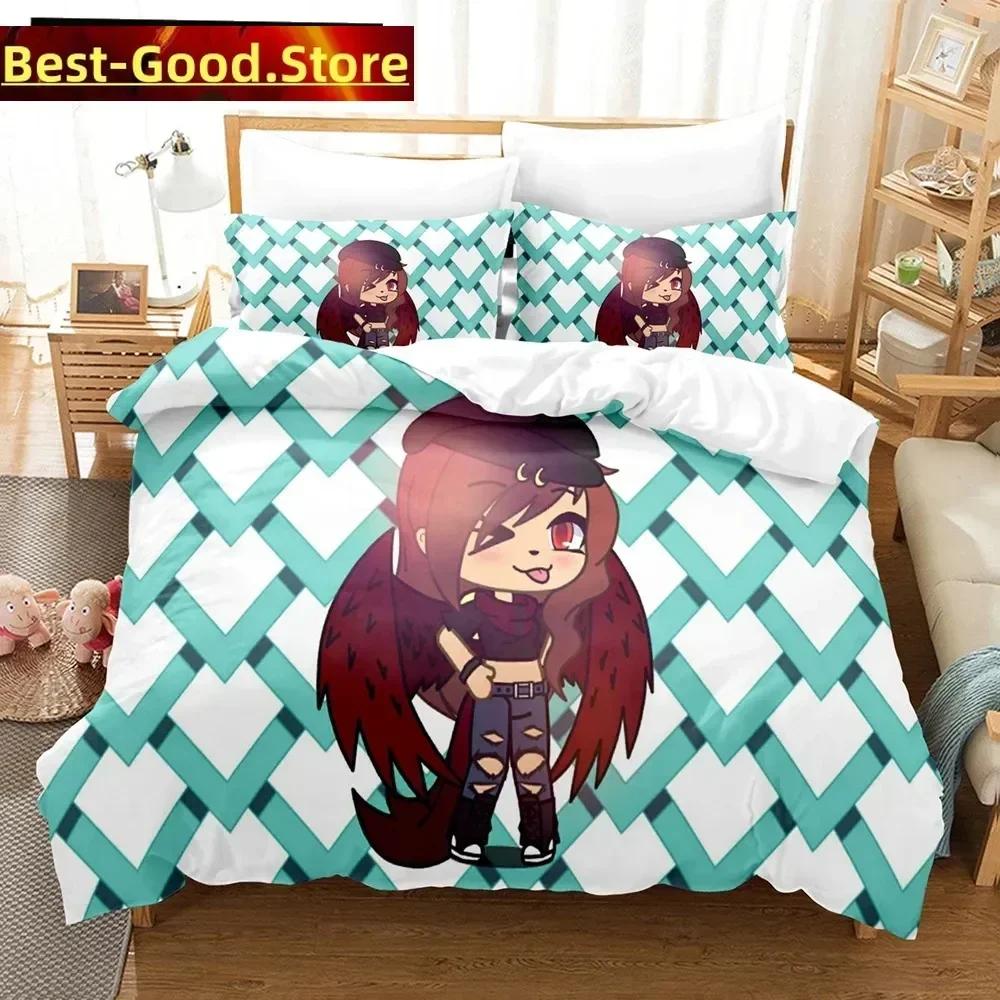 

Comforter 3D Anime The Gacha Girl Bedding Set Print With Bed Soft Single Double Queen Super King Size Home Textiles Comforter (quilt)-EU Single(135*200cm)3pcs