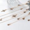 Exaggerated Multi-Layered Tassel Pendant Necklace With Moon Star Sun And Full Diamond Design For Women In Boho Style