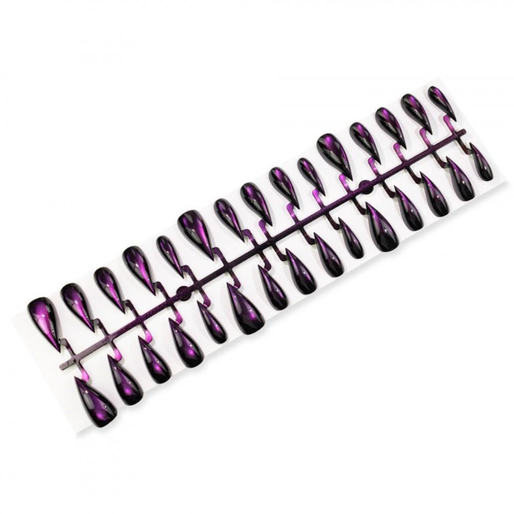 Gradient Halloween False Nails Wearable Nail Tips Set Durable Blood Stained Fake Nail Party