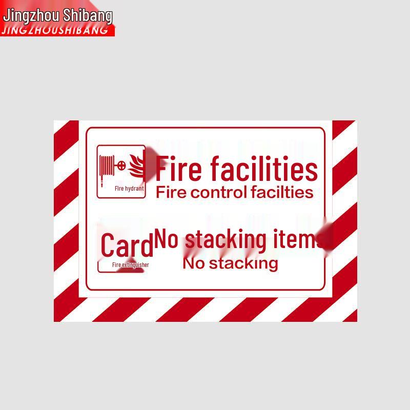 Safety Passage No Stacking & Fire Equipment Point Sign 40x60cm
