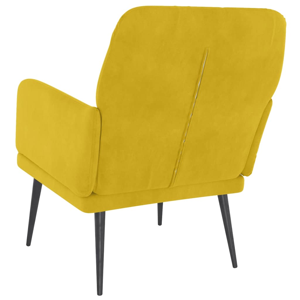 Yellow Armchair 62 x 79 x 79 cm Velvet