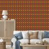 Autumn Plaid Wallpaper Orange, Red and Rust 50x1000