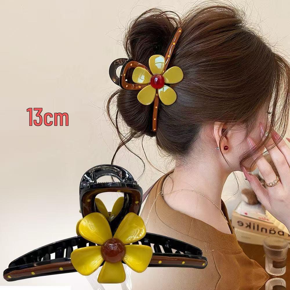 Koreanischer Eleganter Kürbisbogen Polka Dot Haarspange - Groß, Cremige Texturierte Hochsteckfrisur-Accessoire