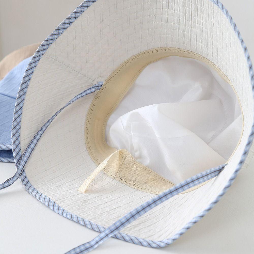 Bowknot Fisherman Hat Adjustable Sun Cap New Sunscreen Hat  Beach