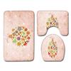 Christmas Bathroom Floor Mat Toilet Three-Piece Set