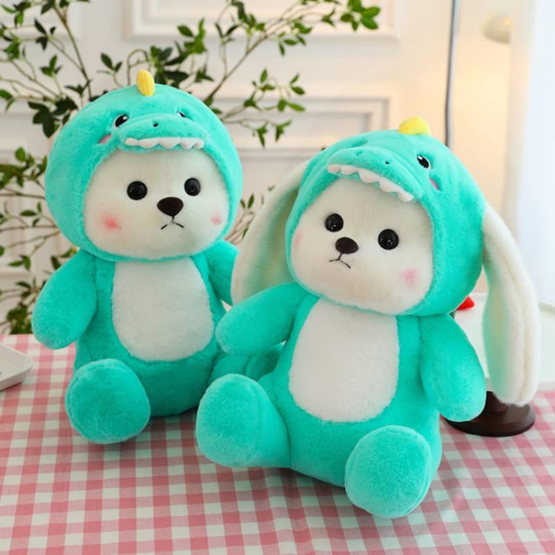 Enshan New Style Transforming Dinosaur Bear Plush Toy Rabbit Stuffed Animal Gift