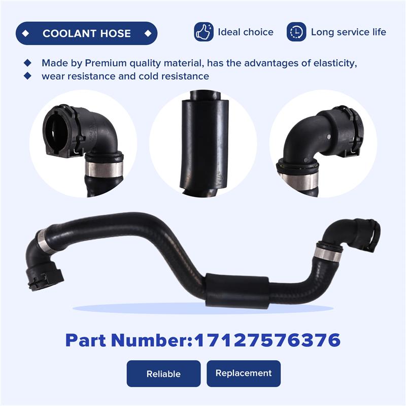 ABLZ-For BMW X5 X6 E70 E71 2007-  Compatible Car Coolant Hose Part Number 17127576376