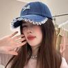 Lace Bow Baseball Cap Bowknot Denim Hat Apparel Accessories Bowknot Baseball Hat  Women