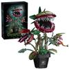 Plante carnivore créative en pot Fleur dévoreuse d'hommes Briques de construction Décoration de maison Collection Briques MOC Jouets Pour Enfants Cadeau