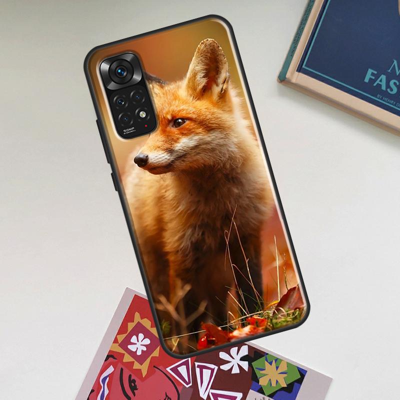 Cute Fox In Autumn Case For Xiaomi Redmi Note 14 Pro 13 12 11 10 15 Pro Plus Redmi 15C 13C 12C 10C 14C 15 Cover