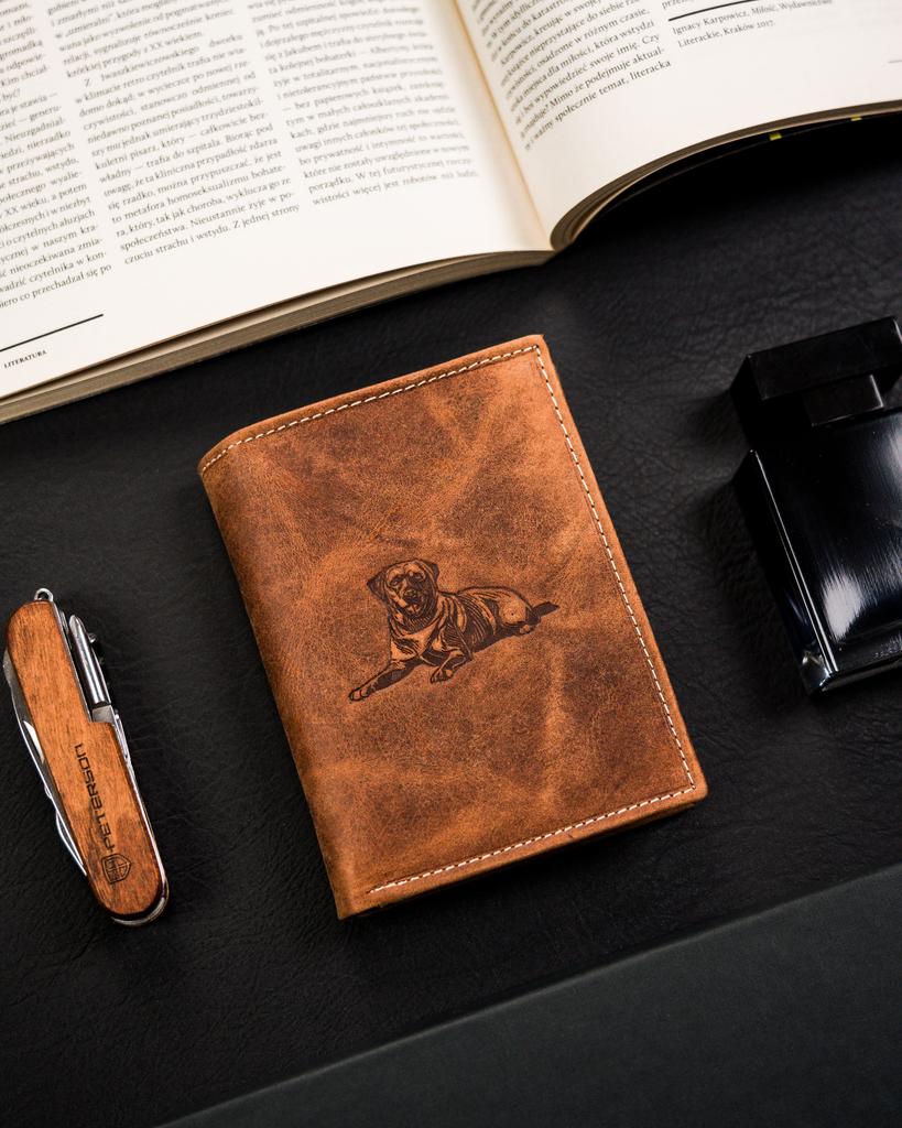 Men's Leather Wallet N4-CHM-DOG-1-BL-COGNAC