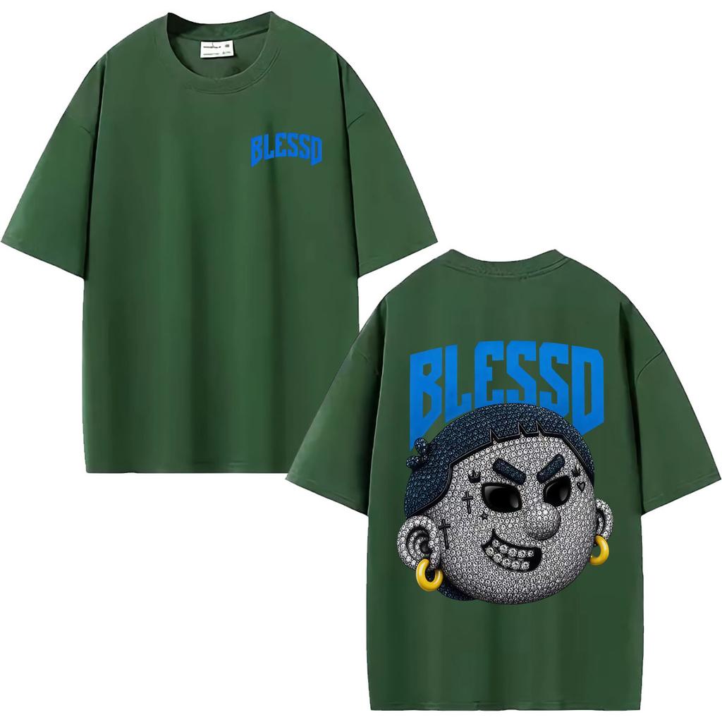 2027 Cool Rapper Blessd Ephdm Latam Tour New Print T-shirt Unisex WoUnisex Fashion Gothic Hip Hop T Shirts Summer Tops Loose T Shirt S