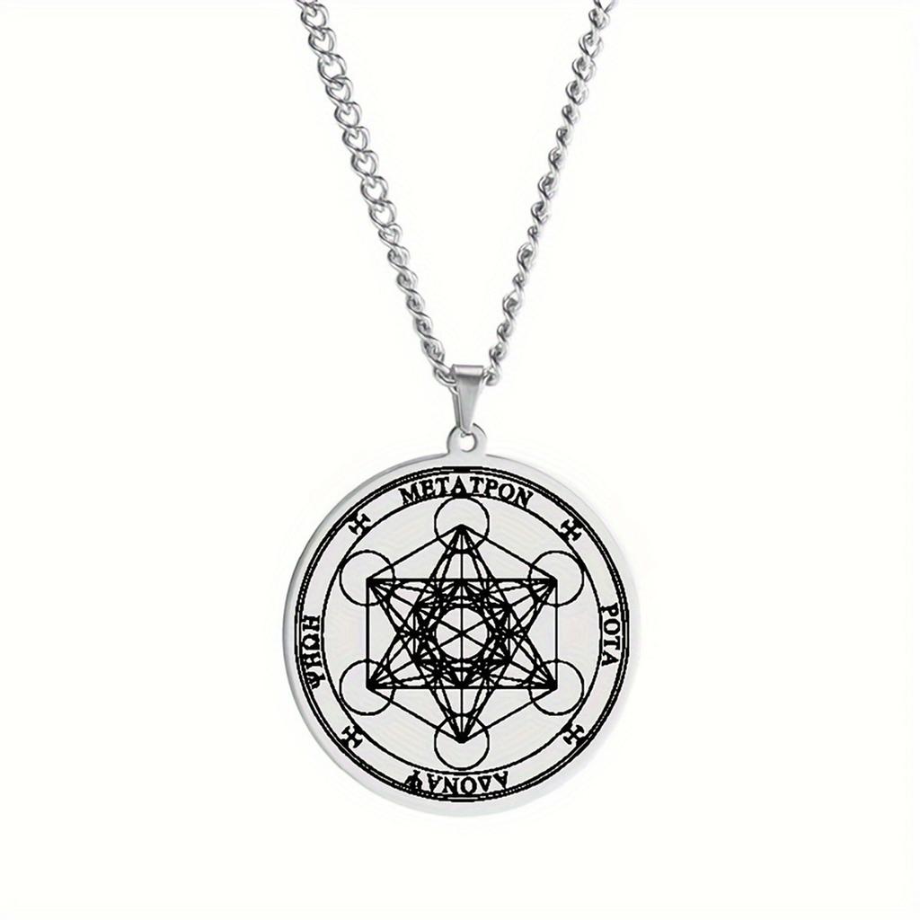 Archangel Metatron Cube Amulet Pendant Necklace