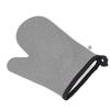 Silikon-Ofenhandschuh Hochtemperaturbeständig Wasserdicht Rutschfest Küchenbackhandschuh mit Baumwollfutter Grau
