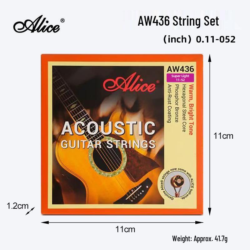 Alice A206 Acoustic Folk Guitar Spare Strings: Single Loose Strings for 1st, 2nd, 3rd.