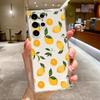 Summer Fruit Yellow Lemon Clear Case Cover for Samsung S25 S24 S23 Ultra Plus S22 S21 FE Soft TPU Cover Coque