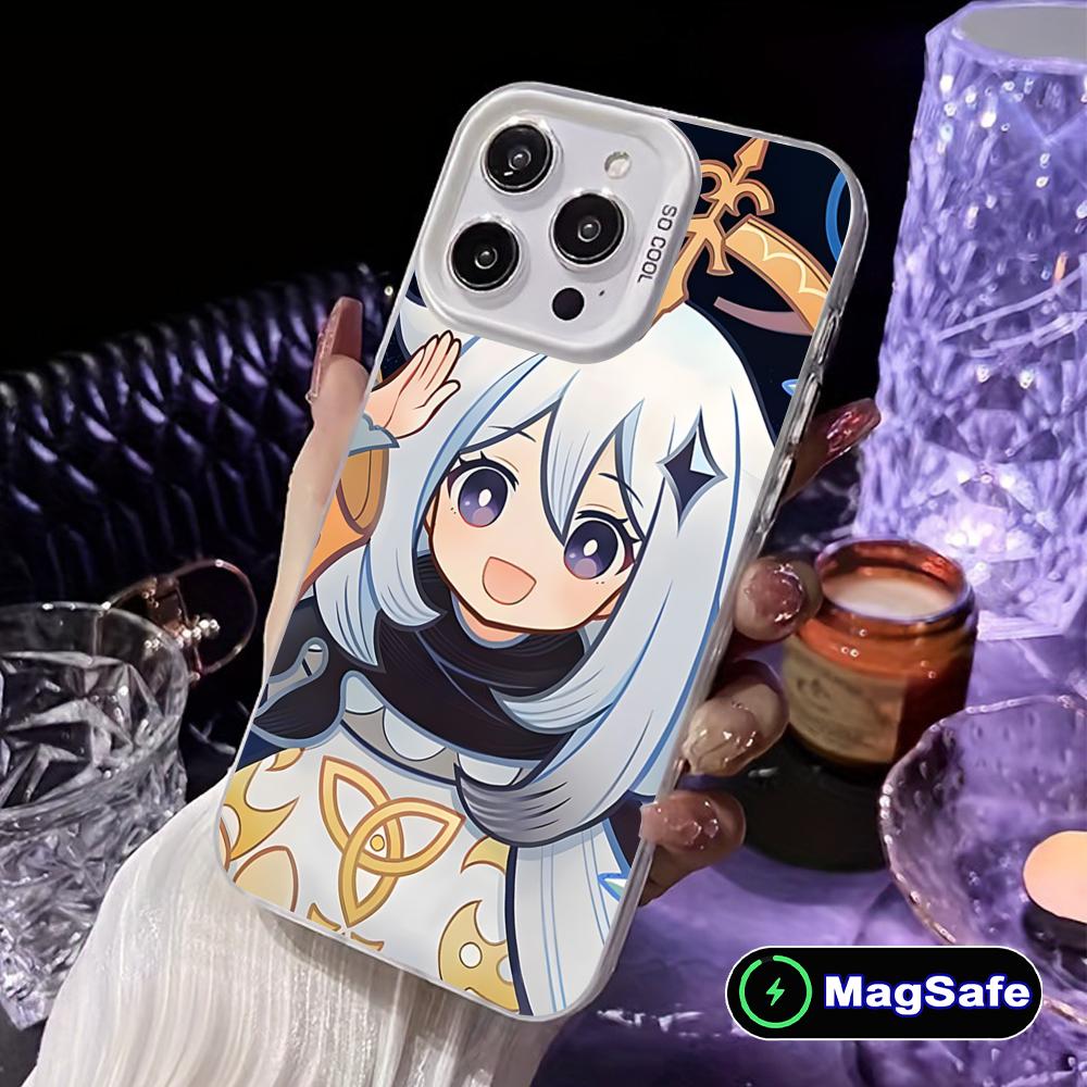 

Game GI Paimon White Translucent MagSafe Mobile Phone Case for iPhone 17 16 15 14 13 12 11 X XR XS 8 7 Air Pro Max Plus Cover iPhone 16 Pro Max