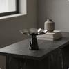 Rim Fruit Bowl with Marbled Pedestal Modern for Coffee Table