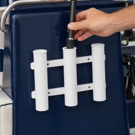 Bootsseitenmontage Angelrutenhalter, 3-teiliger Angelrutenhalter mit Rohrverbindern, Vertikaler Angelrutenhalter zur Wandmontage für Garage, Marine, Yacht