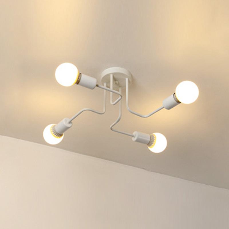 Modern LED Pendant Light Minimalist Iron Multi Head Line Lamp For Bedroom Living Room Study Coffee Shop Bar Indoor Decor Fixture