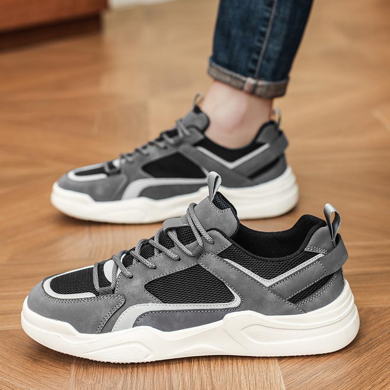 Mens Shoes Retro Skateboarding Shoes Increased Height Low Top Sports Walking Shoes for Men Trendy 2025 Autumn New
