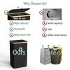 Foldable and Detachable Storage Basket with Eco-friendly Bamboo Lid