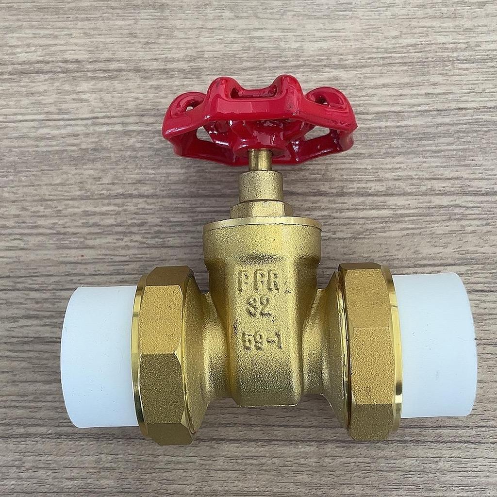 Brass Gate Valve for Water Meters with Thickened Silk Thread and PPR2 Double Hot Melt (4-6 Points)