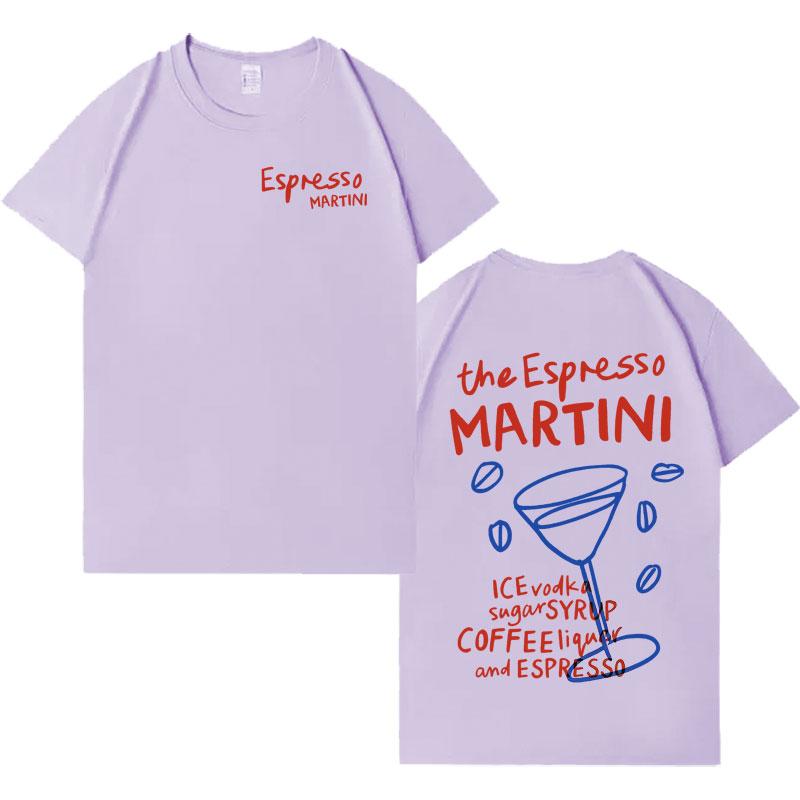 Espresso Martini Mens Decompression Aesthetic Pop Casual Drinking Graphics Tshirt Hip Hop Cotton Oversized Energetally T Shirts