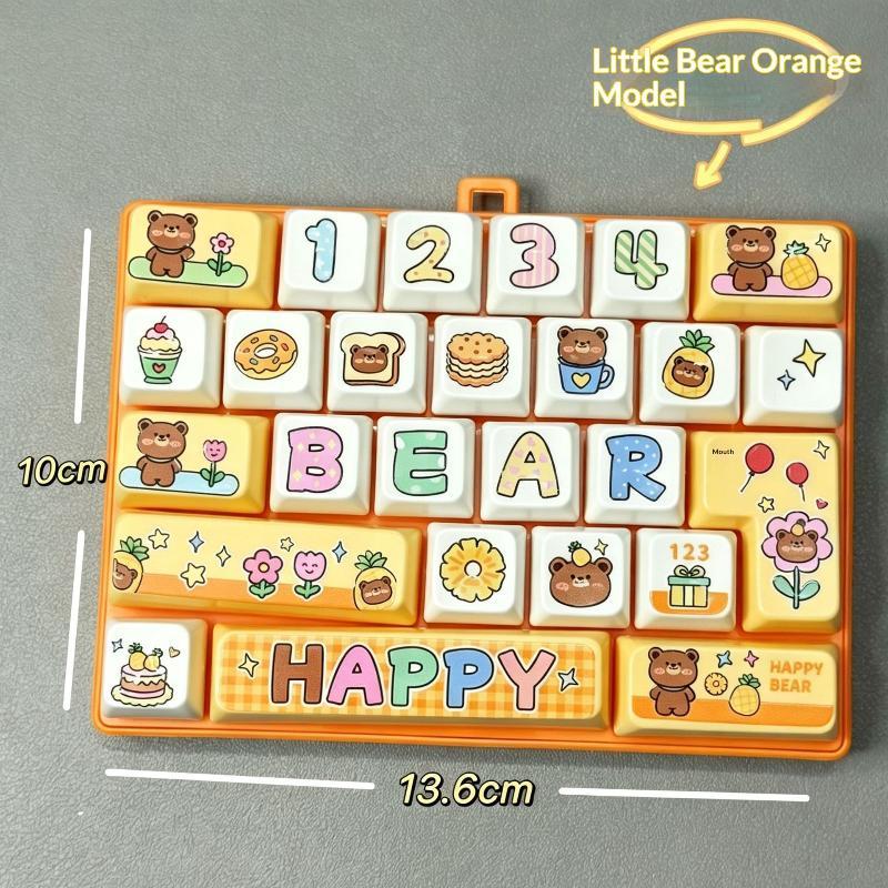 1Pcscute Cute 26 Key Stress Reducing Keyboard Creative Mechanical Healing Tool Popular Pendant Small Gift Accessories