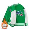 Boys' Versatile Spring/Autumn Jacket - Trendy Velvet Baseball Cardigan