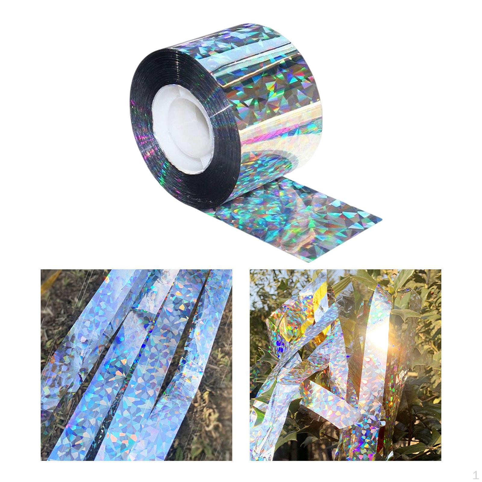Bird Scare Tape Double Sided Reflective Ribbon Flash for Crows Garden 80cm