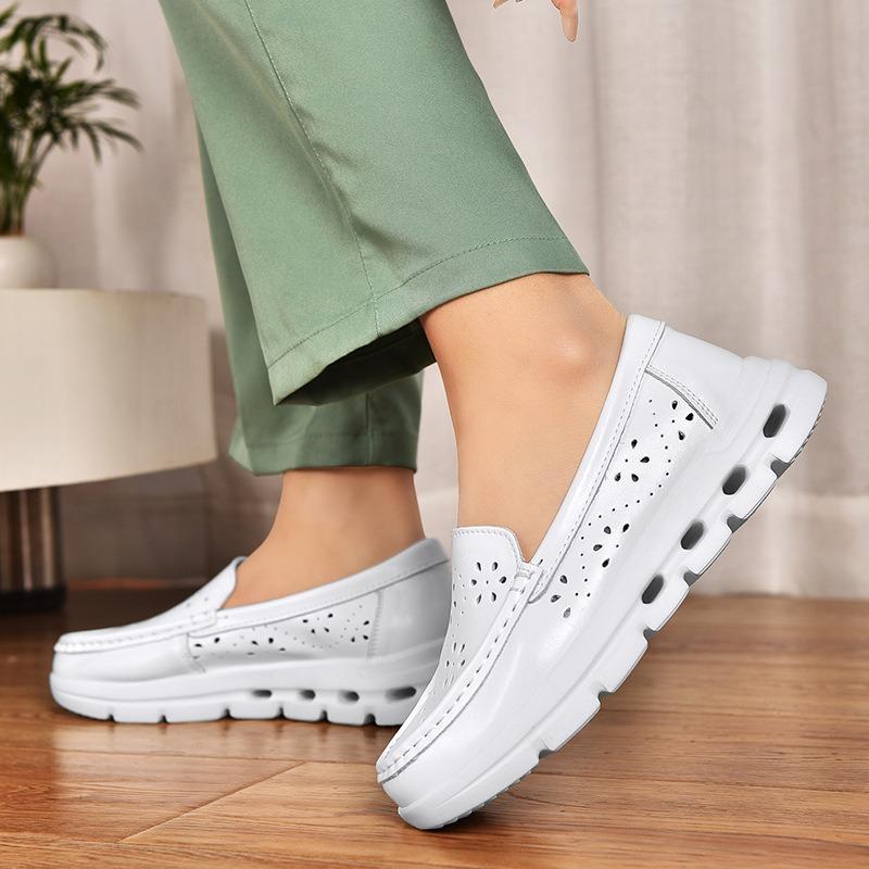 New Nurse Shoes Women's Casual Soft Sole Heightened Breathable Not Tired Feet Non-slip Medical White Shoes Women