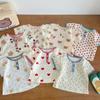 Jaydyequ Baby Short Summer Sleepwear Bear Gift Girls' Pajamas, Sleeve, Clothes, Loungewear, Set, Khaki, Print, 80cm, Children's