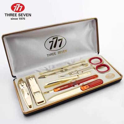 THREE SEVEN Gold 8-Piece Nail Clipper Set