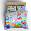 Colorful Umbrella Pattern Design Bedding Duvet Cover Set  (1*Duvet Cover 2*Pillowcases, without duvet insert)