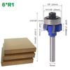 1/3PC 6mm 1/4inch Shank Woodworking Milling Cutter R1mm R2mm R3mm Trimming Knife Edge Trimmer 4 Teeth Wood Router Bit