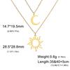 Sun Moon Pendant Necklace Women Fashion Stainless Steel Clavicle Chain Jewelry Gift for Friends New Arrival
