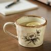 385ml Antique Style Mug Microwave Safe Exquisite Water Cup Porcelain Ceramic Coffee Cup  Kitchen