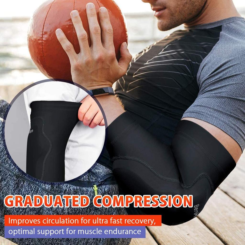 BenKen Loketní ortéza Nastavitelná loketní podpora Kompresní návleky na tenisový loket a golfový loket Tendinitida a bolest při artritidě