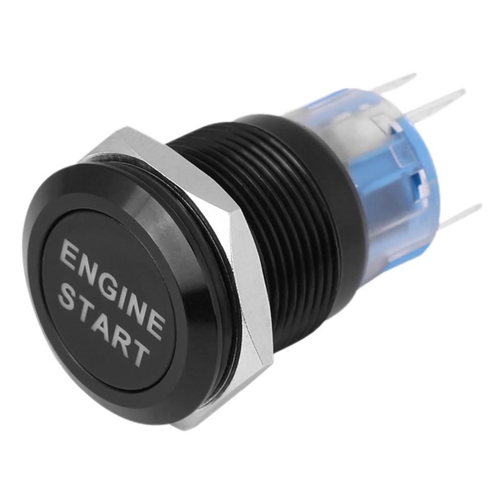 

Кнопка запуска и остановки двигателя, металлическая вращающаяся кнопка запуска двигателя, автомобильные аксессуары, кнопка запуска и остановки автомобиля со светодиодом, своими руками чёрный