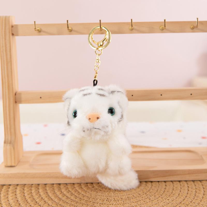 Joint Siberian tiger plush toy children's doll zoo souvenir tiger keychain backpack pendant