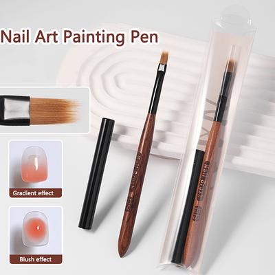 Uv Gel Nail Brush Mixed Gradient Pen Diy Painting Pen Manicure Wooden Drawing Brush For Nail Art Design Nails Tip Display
