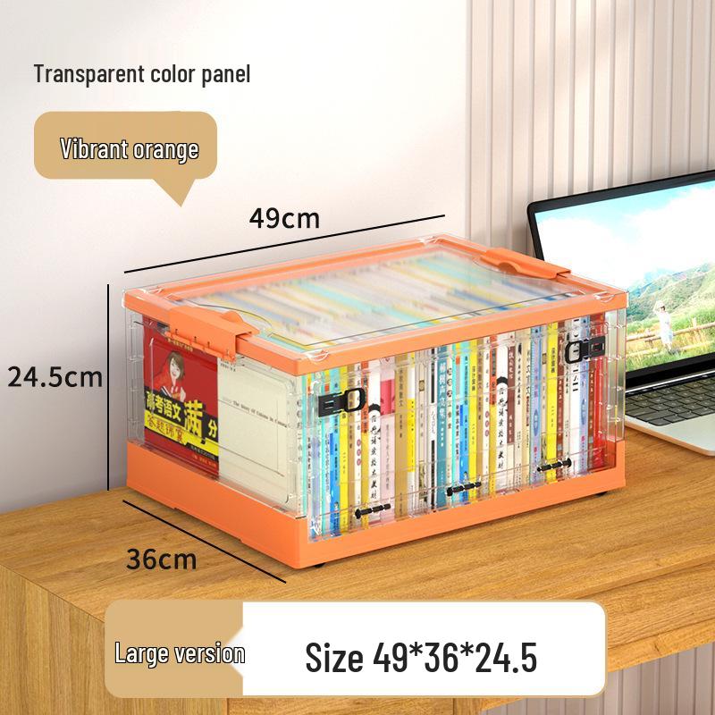 Large Foldable Three-door Student Book & Clothing Organizer Box