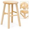 Tabouret en bois - SPRINGOS - WF0003 - pin naturel - assise profilée - charge 120 kg