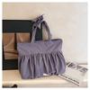 New pleated shoulder bag simple casual large-capacity tote bag women's versatile commuter handbag